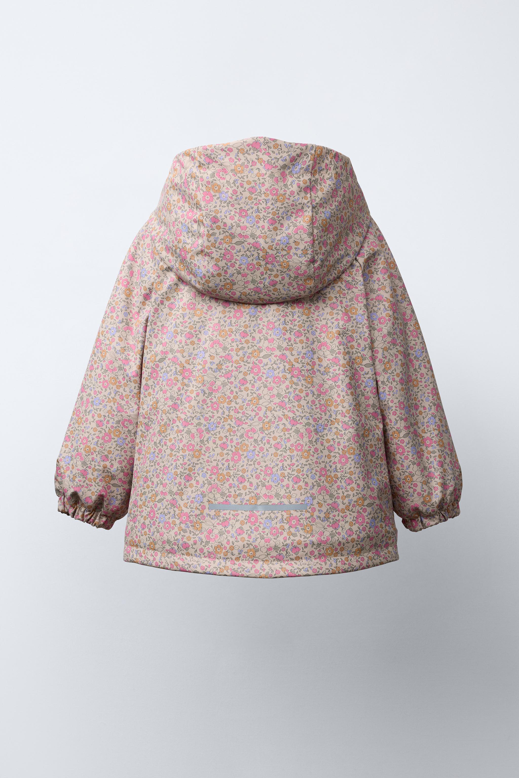 WATER RESISTANT PRINTED RUBBERIZED FLEECE LINED RAINCOAT